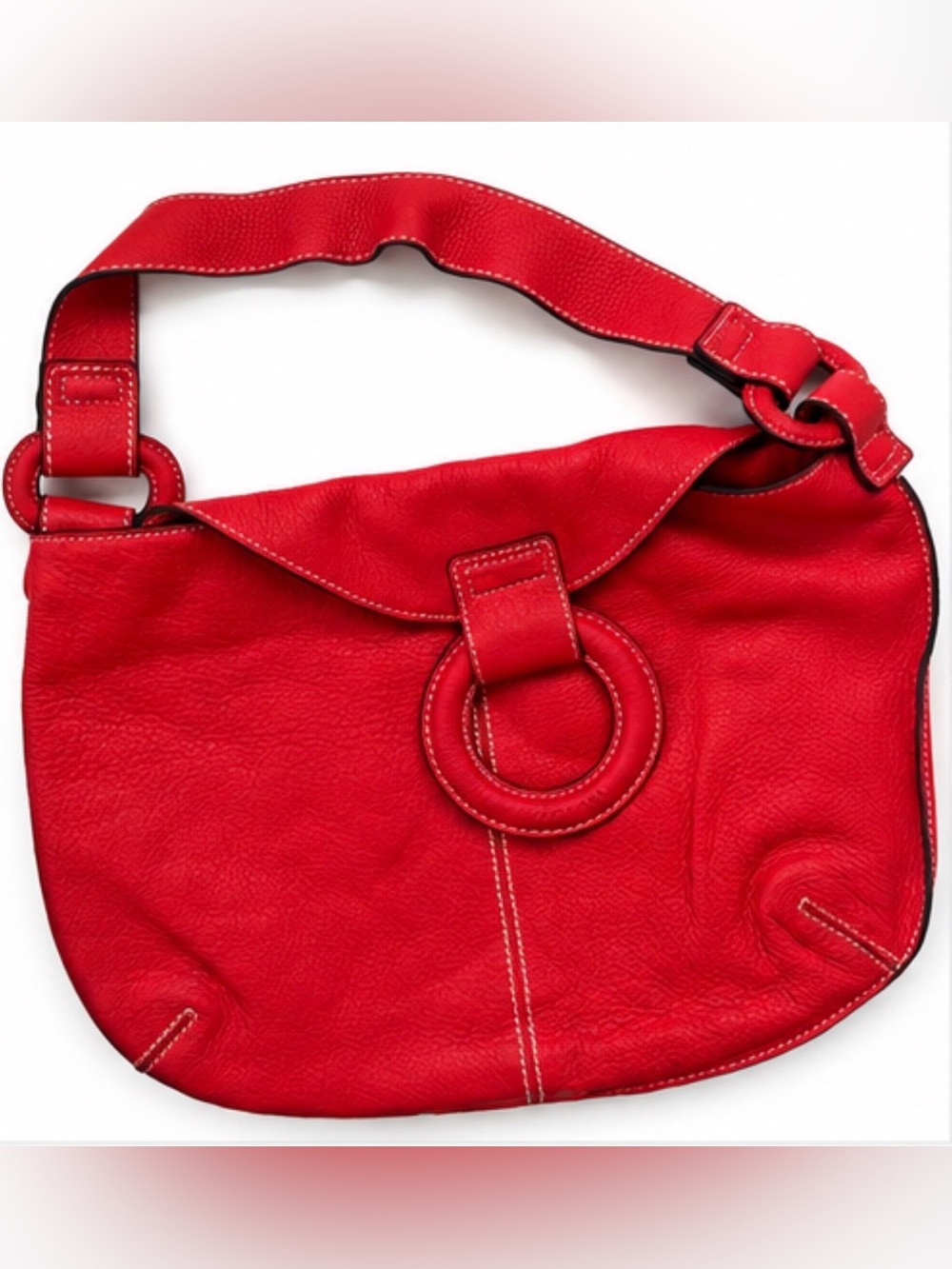 NEW Sequoia Paris Red Leather Shoulder Bag